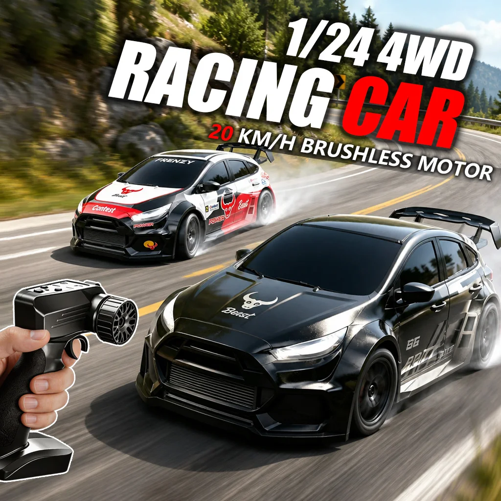 4WD Desktop RC Drift Car Professional Racing Car Toy SG716 1:24 2.4G ABS Shell Led Lights Brushless 20KM/H Birthday Gift For Boy
4WD Desktop RC Drift Car Professional Racing Car Toy SG716 1:24 2.4G ABS Shell Led Lights Brushless 20KM/H Birthday Gift For Boy