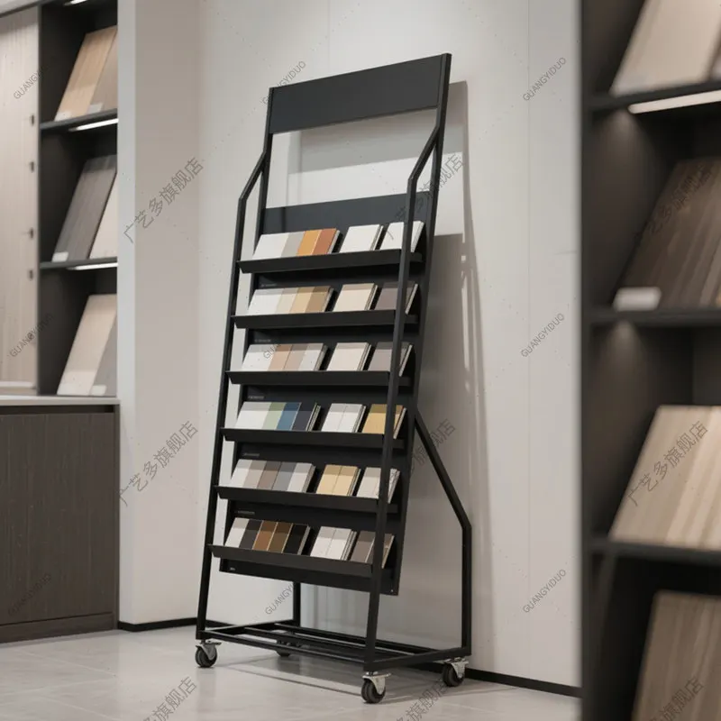 Swatch display rack Floor-to-ceiling wooden floor Tile rack Sample Shelf Stone color card Cabinet Door panel Cart rack
Swatch display rack Floor-to-ceiling wooden floor Tile rack Sample Shelf Stone color card Cabinet Door panel Cart rack