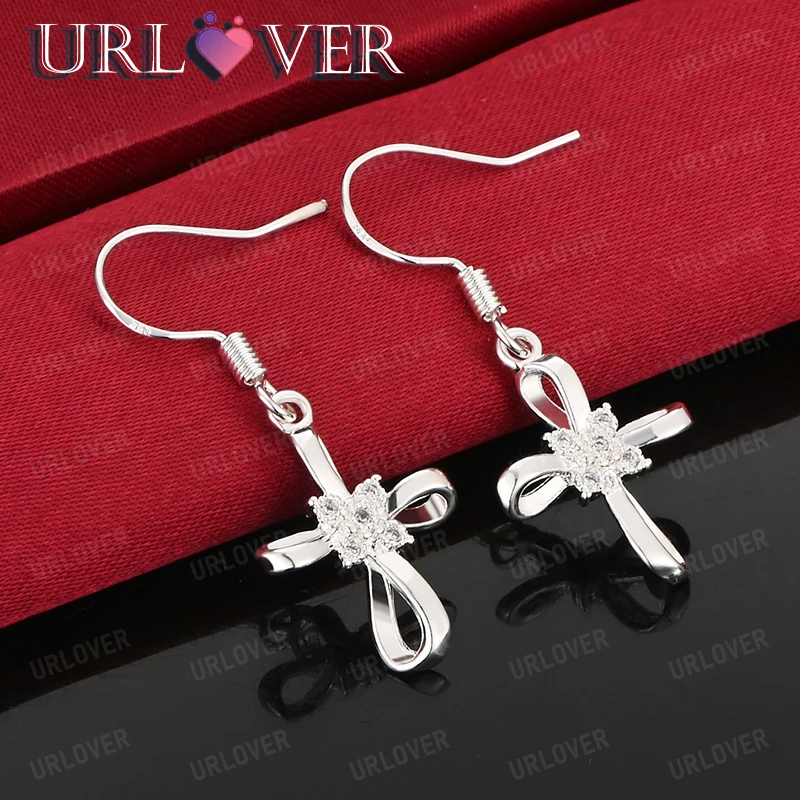 AAA Zircon Cross 925 Sterling Silver Drop Earring Gorgeous Jewelry Lady Party Wedding Valentine's Day Gift Trend Accessories
AAA Zircon Cross 925 Sterling Silver Drop Earring Gorgeous Jewelry Lady Party Wedding Valentine's Day Gift Trend Accessories