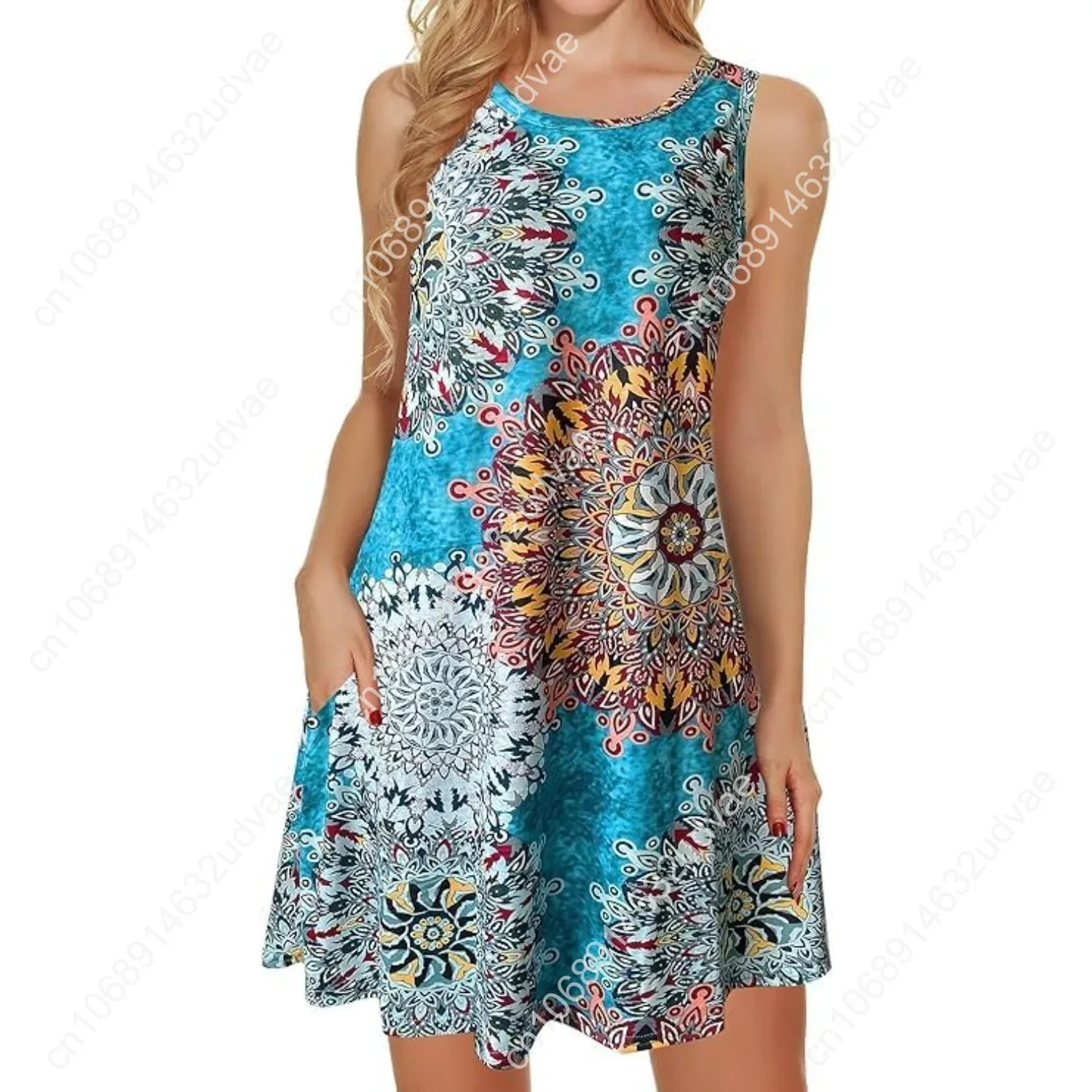 Women's Summer Dresses 2025 Beach Casual Sleeveless Floral Print Tank Loose Sundress with Pocket
Women's Summer Dresses 2025 Beach Casual Sleeveless Floral Print Tank Loose Sundress with Pocket