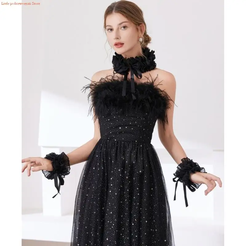 F92D Fashion Arm Sleeves With Ruffle Design Elastic Wrist Cuffs Women Faux Sleeves
F92D Fashion Arm Sleeves With Ruffle Design Elastic Wrist Cuffs Women Faux Sleeves