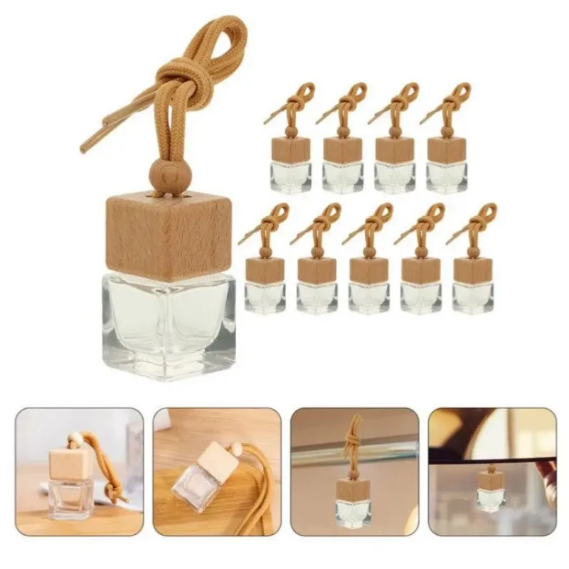 10pcs Frosted Mini Perfume Bottles with Wood Lid 8ml Empty Pendant Auto Perfume Glass Bottle Essential Oil Container Portable
10pcs Frosted Mini Perfume Bottles with Wood Lid 8ml Empty Pendant Auto Perfume Glass Bottle Essential Oil Container Portable