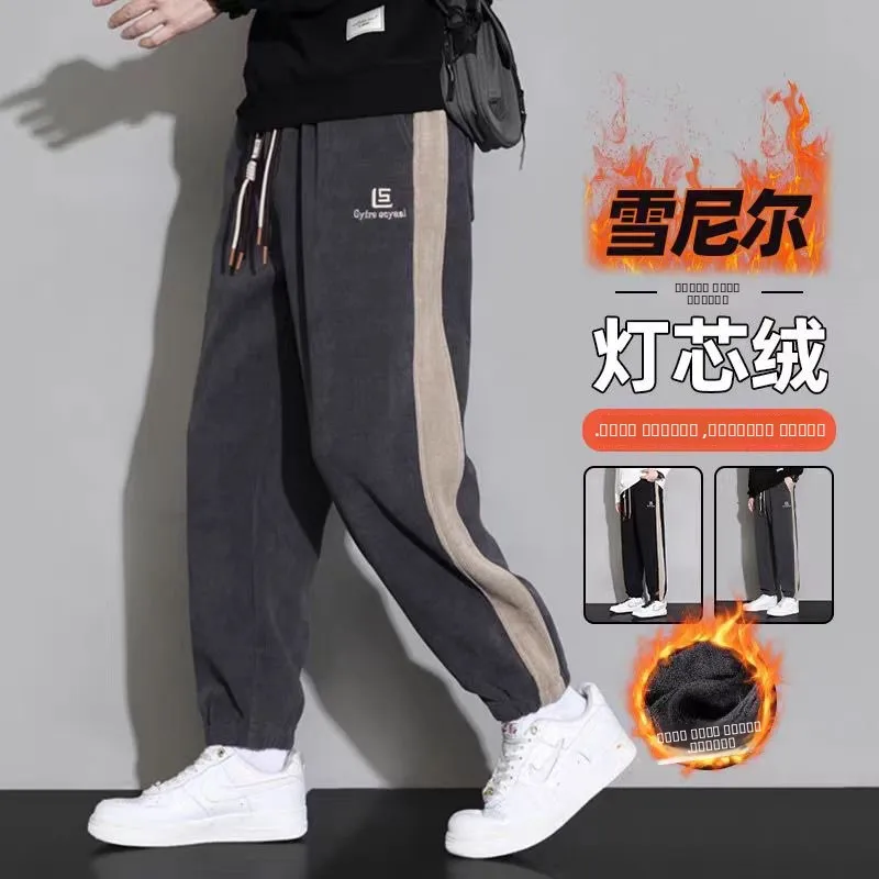 Мужские повседневные вельветовые брюки на флисовой подкладке, износостойкие, для весны и осени, спортивные, в стиле Харадзюку, длинные брюки
Мужские повседневные вельветовые брюки на флисовой подкладке, износостойкие, для весны и осени, спортивные, в стиле Харадзюку, длинные брюки