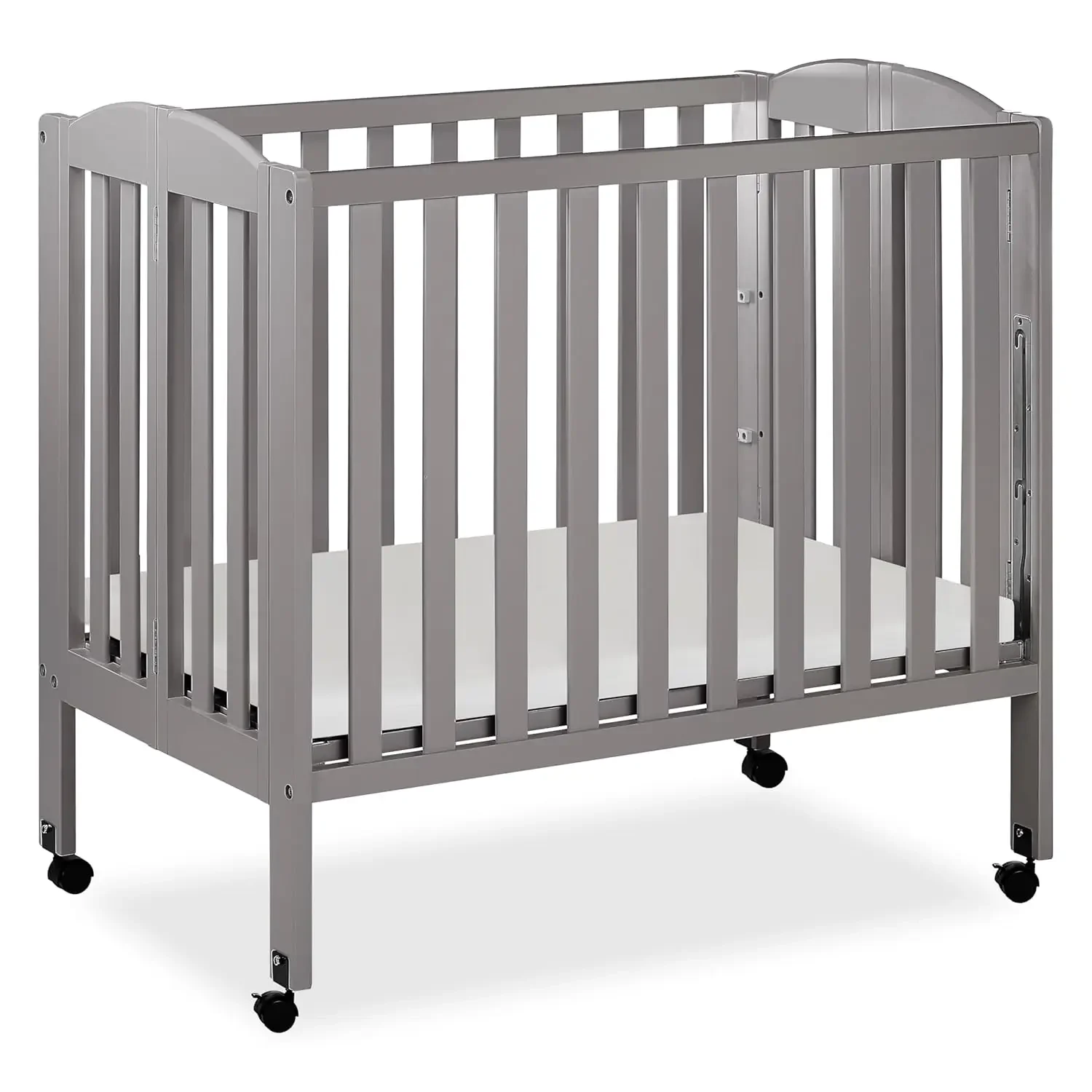 3 in 1 Portable Folding Stationary Side Crib in Steel Grey, Greenguard Gold Certified, Safety Wheels with Locking Caster
3 in 1 Portable Folding Stationary Side Crib in Steel Grey, Greenguard Gold Certified, Safety Wheels with Locking Caster