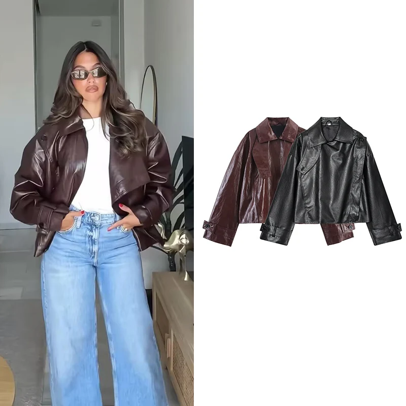 Куртки из искусственной кожи, женские зимние куртки 2025 года, новые модные свободные элегантные женские пальто с длинными рукавами, уличные шикарные молодежные праздничные теплые куртки
Куртки из искусственной кожи, женские зимние куртки 2025 года, новые модные свободные элегантные женские пальто с длинными рукавами, уличные шикарные молодежные праздничные теплые куртки