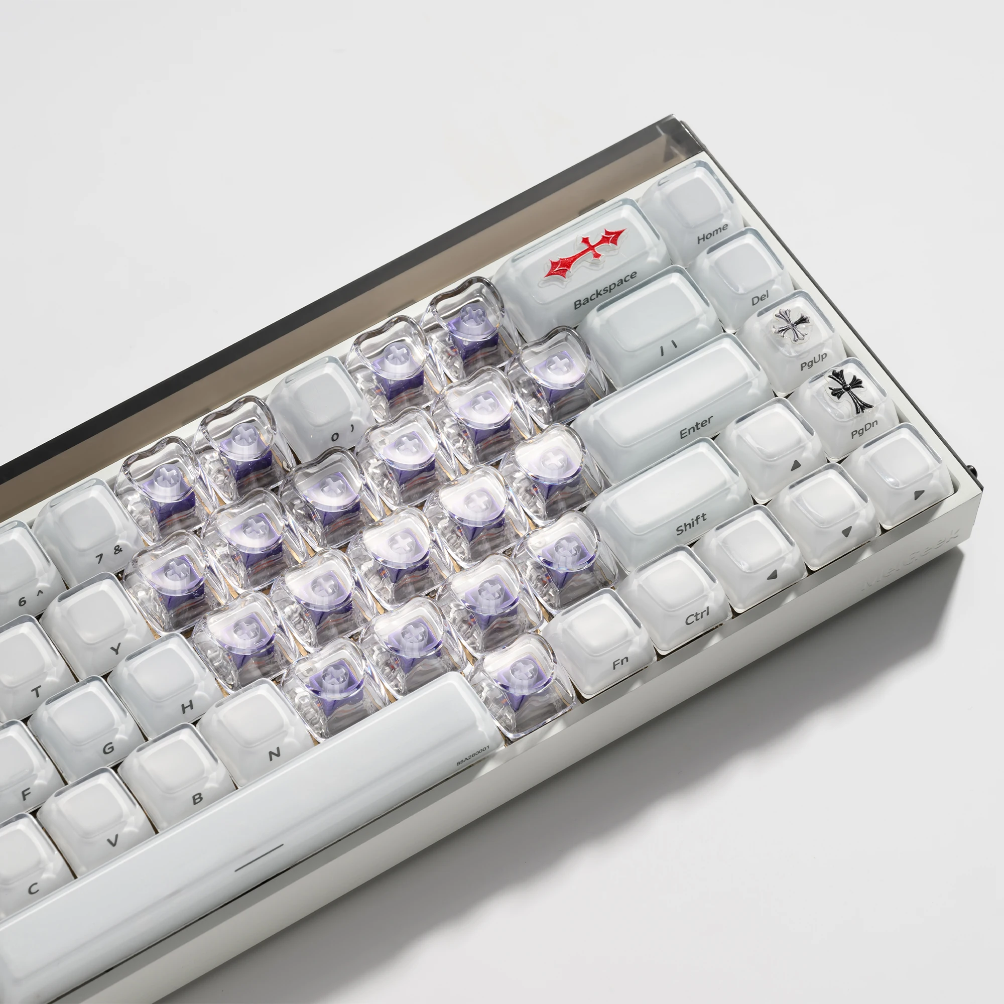 XVX Optic Heart Series 21-Key OEM Profile Transparent PC Keycap Set