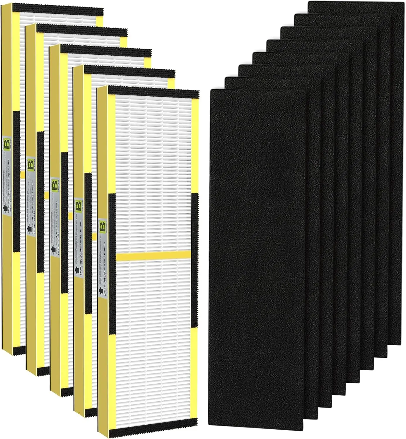 5 Pack FLT4825 HEPA Filter B Replacement with Activated Carbon Pre-Filters Compatible with Guardian Air Purifier AC4825 AC430
5 Pack FLT4825 HEPA Filter B Replacement with Activated Carbon Pre-Filters Compatible with Guardian Air Purifier AC4825 AC430