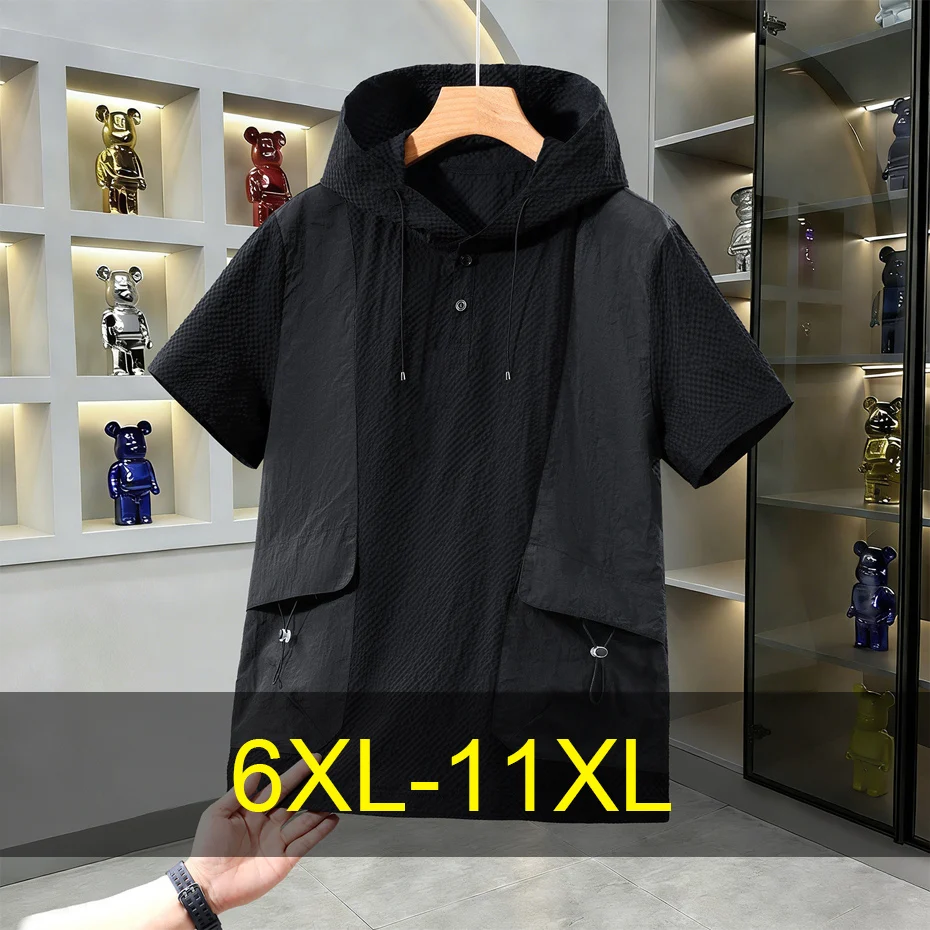 11XL 10XL Plus Size Hooded T-shirt Men Summer Tops Tees Fashion Casual Patchwork Tshirt Male Big Size 10XL
11XL 10XL Plus Size Hooded T-shirt Men Summer Tops Tees Fashion Casual Patchwork Tshirt Male Big Size 10XL