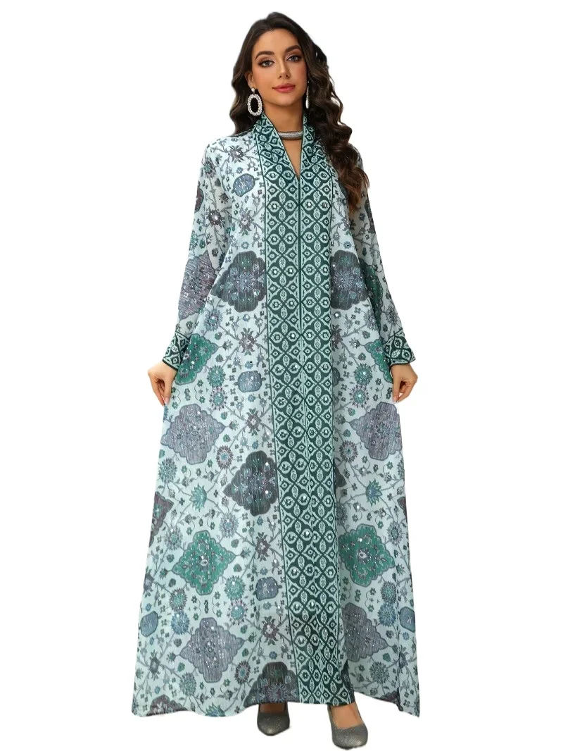 Eid Women Dress Muslim Abaya Vestidos Largos Chiffon Print Party Caftan Jalabiya Ramadan Long Dresses Kaftan Arab Long Robe 2025
Eid Women Dress Muslim Abaya Vestidos Largos Chiffon Print Party Caftan Jalabiya Ramadan Long Dresses Kaftan Arab Long Robe 2025