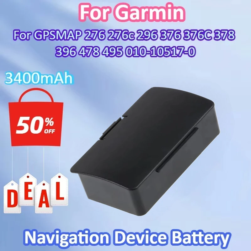 New 2600mAh 3400mAh Battery for Garmin GPSMAP 276 276c 296 376 376C 378 396 478 495 010-10517-0 Navigation Device Battery
New 2600mAh 3400mAh Battery for Garmin GPSMAP 276 276c 296 376 376C 378 396 478 495 010-10517-0 Navigation Device Battery