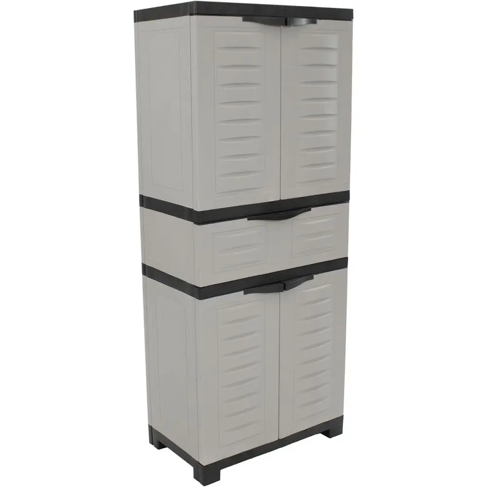 57 Tall Resin Storage Cabinet with 2 Adjustable Shelves for Garage, Laundry, Office, or Basement - Gray
57 Tall Resin Storage Cabinet with 2 Adjustable Shelves for Garage, Laundry, Office, or Basement - Gray