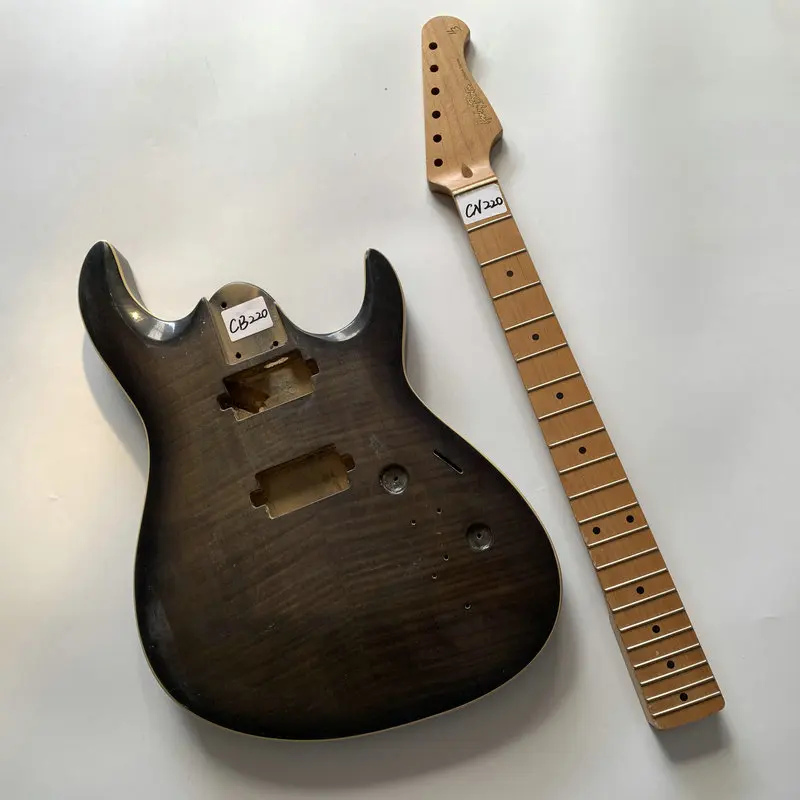 CN220+CB220 DIY Guitar Kits Tiger Flamed Maple Body with Roasted Maple Neck 21 Frets Right Hand One Set
CN220+CB220 DIY Guitar Kits Tiger Flamed Maple Body with Roasted Maple Neck 21 Frets Right Hand One Set