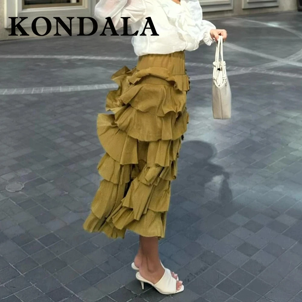 KONDALA винтажные многоуровневые элегантные повседневные армейские зеленые женские длинные юбки мода 2025 шикарная уличная одежда с эластичной резинкой на талии Mujer юбки миди
KONDALA винтажные многоуровневые элегантные повседневные армейские зеленые женские длинные юбки мода 2025 шикарная уличная одежда с эластичной резинкой на талии Mujer юбки миди