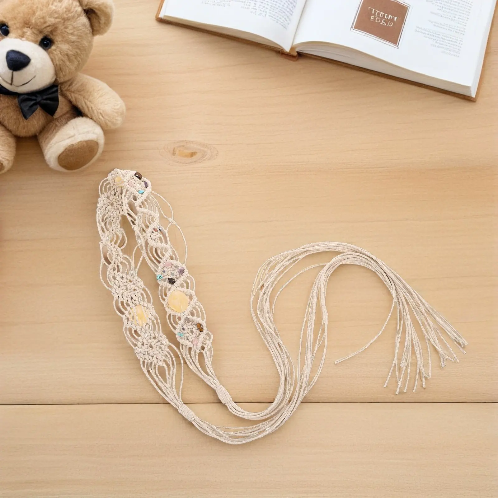 Women Bohemian Woven Waist Belt Boho Braid Rope Sash with Stone Embellishments Flexible Knot Fit Flowy Dress Vacation Ethnic
Women Bohemian Woven Waist Belt Boho Braid Rope Sash with Stone Embellishments Flexible Knot Fit Flowy Dress Vacation Ethnic