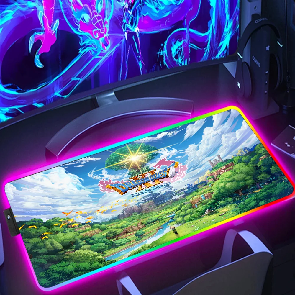 RGB Mousepad With Backlit LED Accessories Large Gaming Mouse Pad Dragon Quest Game Mouse Mat Gamer Rubber Computer Table Mat
RGB Mousepad With Backlit LED Accessories Large Gaming Mouse Pad Dragon Quest Game Mouse Mat Gamer Rubber Computer Table Mat
