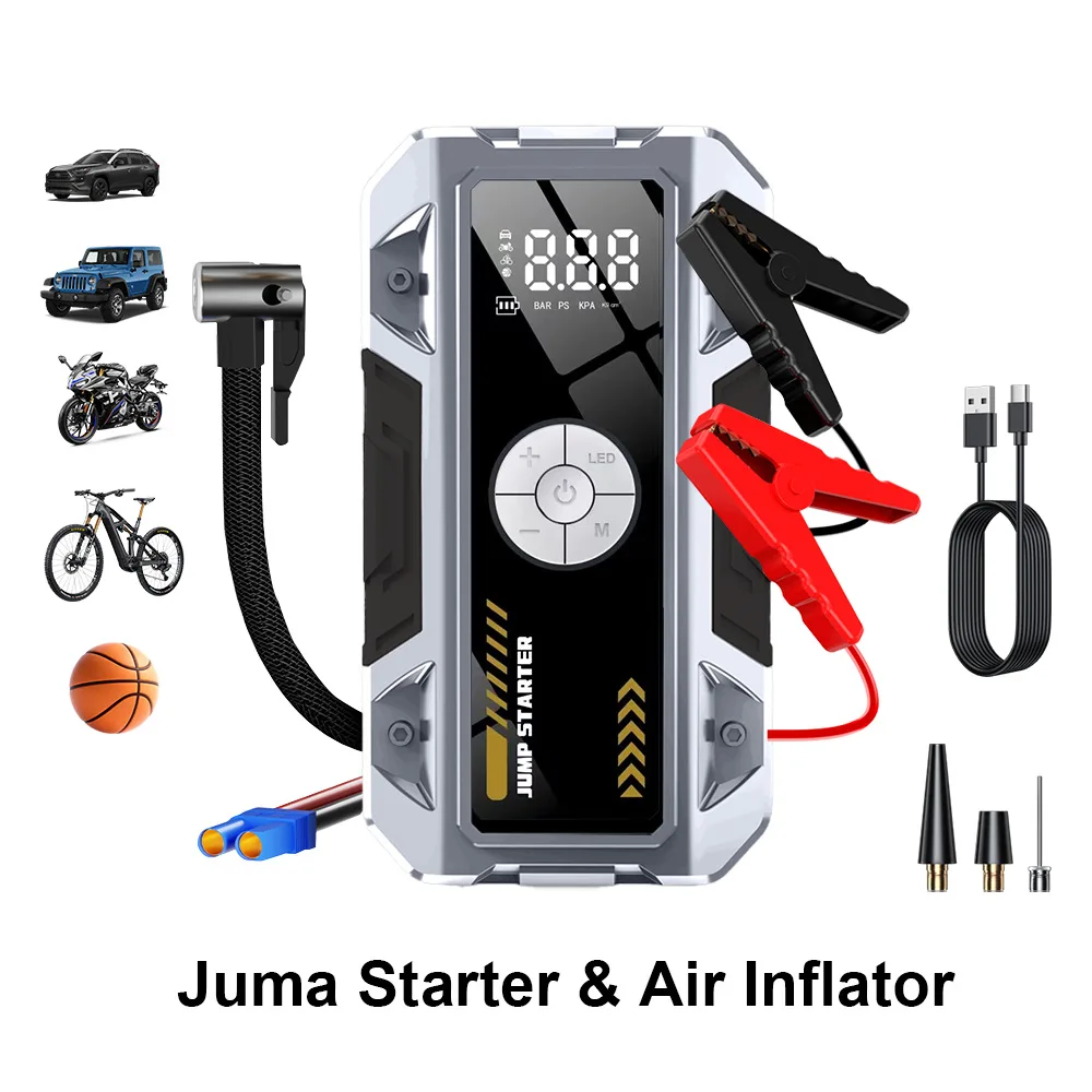 Car emergency start power supply, air pump all-in-one machine 12v car emergency power ignition artifact
Car emergency start power supply, air pump all-in-one machine 12v car emergency power ignition artifact