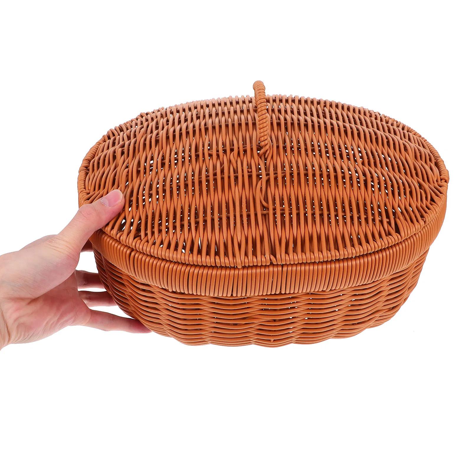 Плетеная пластиковая корзина для хранения с крышкой: для хлеба, фруктов, яиц, закусок. Элегантный дышащий органайзер для кухни и столовой.
Плетеная пластиковая корзина для хранения с крышкой: для хлеба, фруктов, яиц, закусок. Элегантный дышащий органайзер для кухни и столовой.