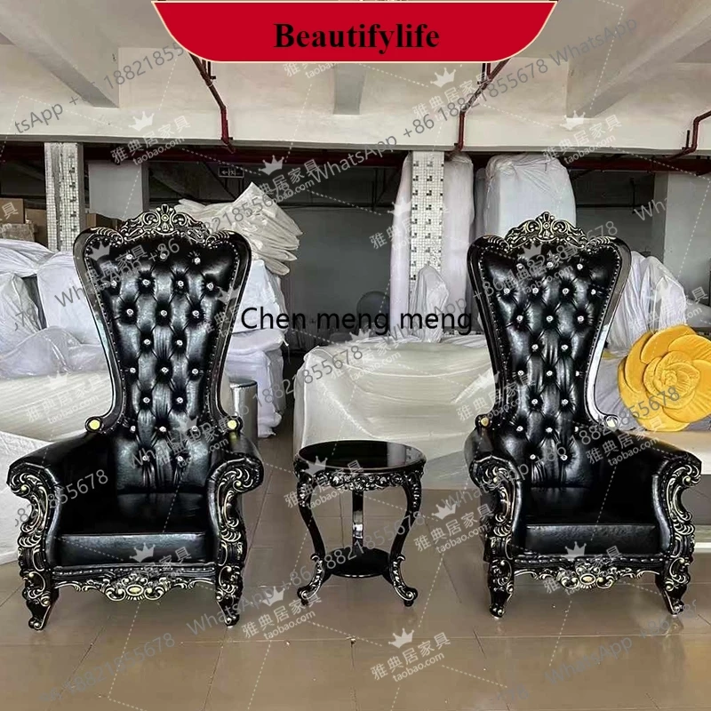 G153 European high back chair wedding party black seat lobby hotel image solid wood gold foil chair
G153 European high back chair wedding party black seat lobby hotel image solid wood gold foil chair