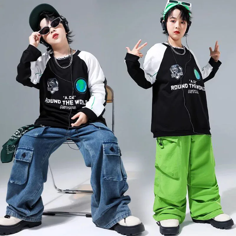 Boys Hip Hop Clothing Sweatshirt Joggers Green Pants Outfits Girls Streetwear Children Showing Dance Clothes Kids Jazz Costume
Boys Hip Hop Clothing Sweatshirt Joggers Green Pants Outfits Girls Streetwear Children Showing Dance Clothes Kids Jazz Costume