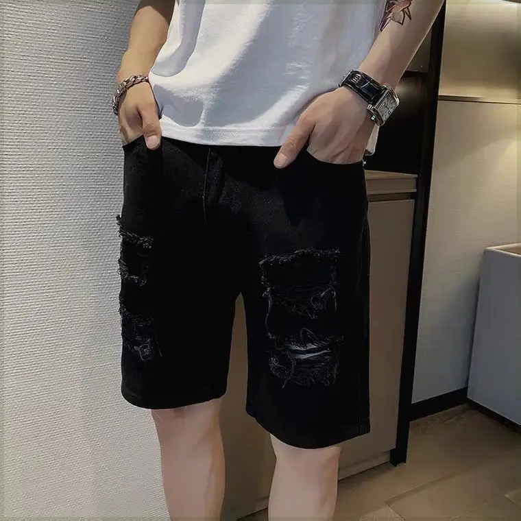 Men's 5 Inch Inseam Denim Shorts Summer Thin Washed Distressed Ripped White Stretch Elastic Casual Bermuda Shorts
Men's 5 Inch Inseam Denim Shorts Summer Thin Washed Distressed Ripped White Stretch Elastic Casual Bermuda Shorts