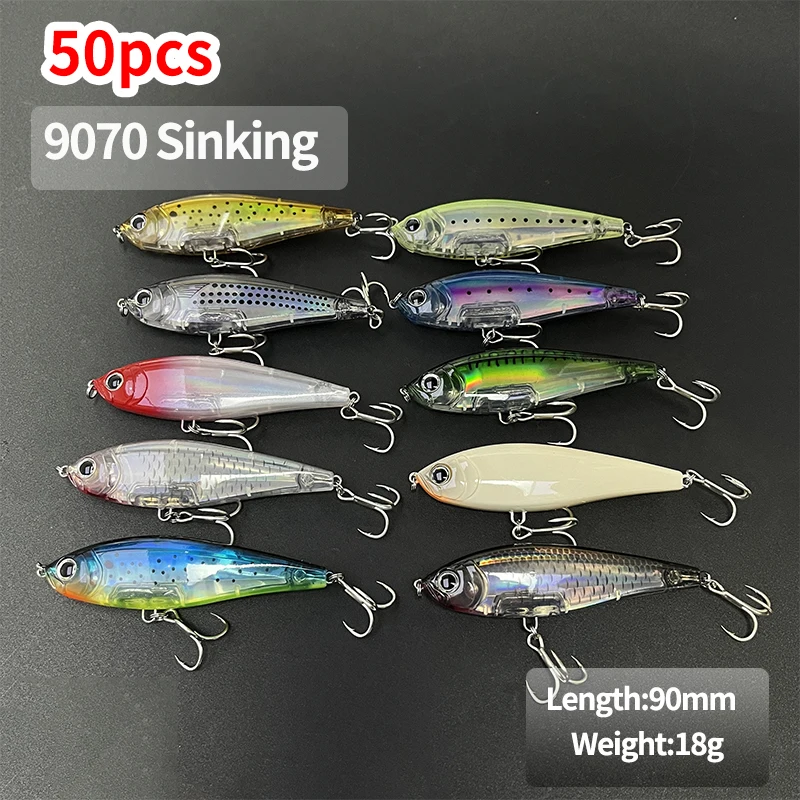 50Pcs 90mm 18g Sinking Pencil Fishing Lures Set Inshore Twitchbait Saltwater Pesca Artificial Bait Topwater Trout Carp Equipment
50Pcs 90mm 18g Sinking Pencil Fishing Lures Set Inshore Twitchbait Saltwater Pesca Artificial Bait Topwater Trout Carp Equipment