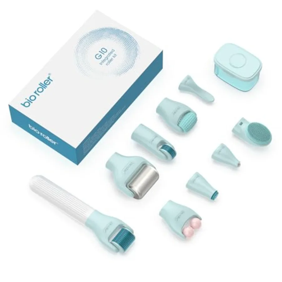 10 in 1 Derma Roller Kit 0.25mm Microneedling Roller Microneedle Derma Roller with Facial Beauty Roller Skin Care Tools 10 Repl
10 in 1 Derma Roller Kit 0.25mm Microneedling Roller Microneedle Derma Roller with Facial Beauty Roller Skin Care Tools 10 Repl