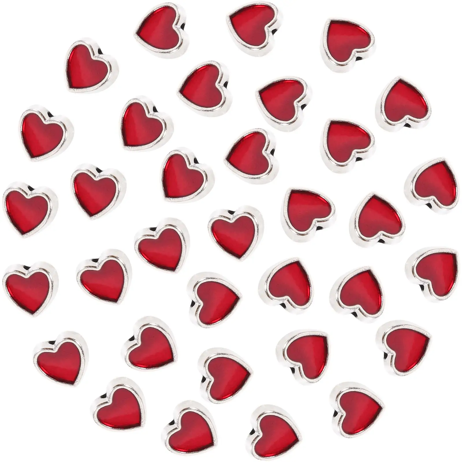 100pcs Heart Shaped DIY Beads Alloy Spacer Beads for Necklace Making Bracelet Kit Jewelry Crafts Wear Resistant Beading Projects
100pcs Heart Shaped DIY Beads Alloy Spacer Beads for Necklace Making Bracelet Kit Jewelry Crafts Wear Resistant Beading Projects