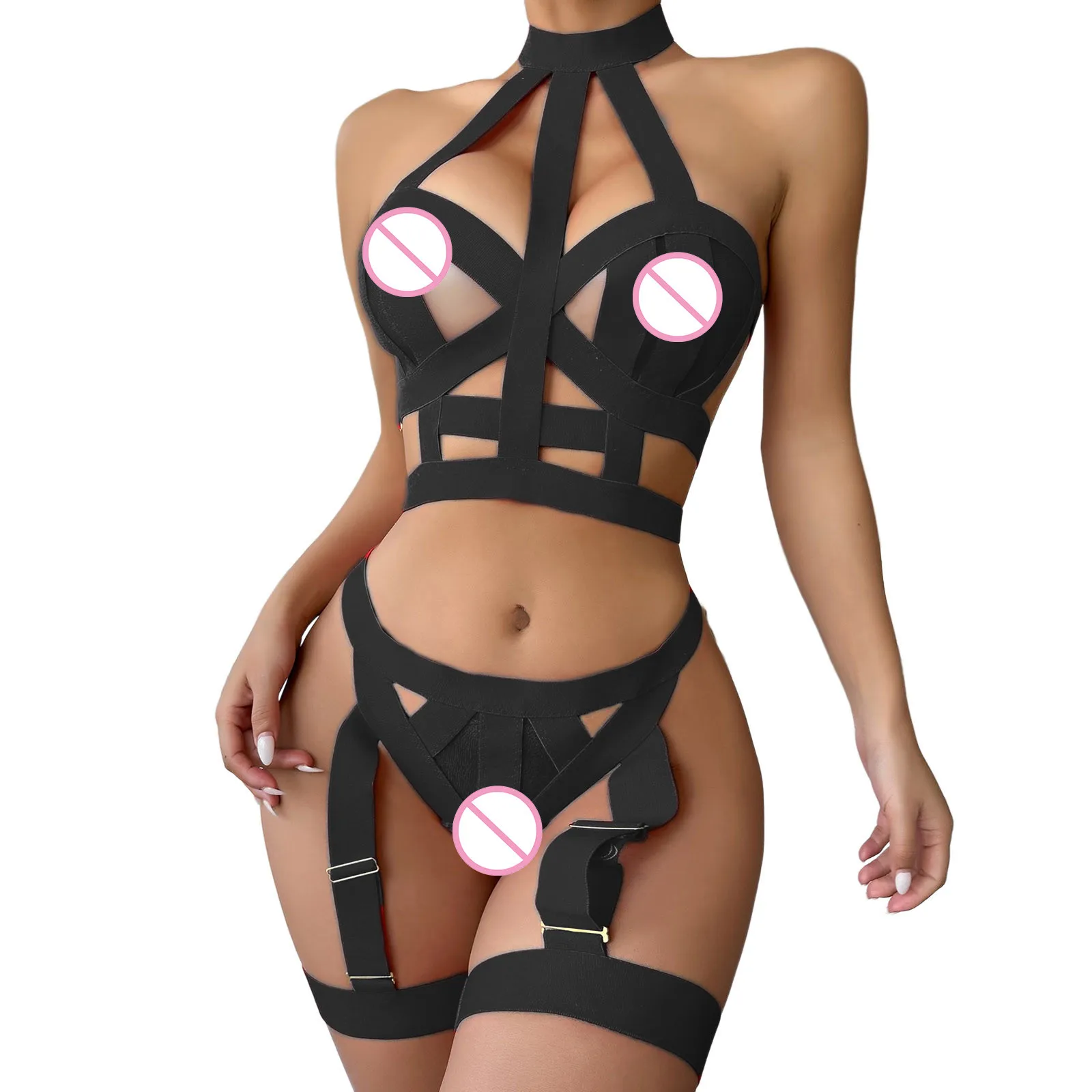 Ellolace Sexy Lingerie Fancy Underwear Erotic Garter Belt 4-Piece Intimate Goods Halter Bra With Bow Seductive Exotic Brief Sets
Ellolace Sexy Lingerie Fancy Underwear Erotic Garter Belt 4-Piece Intimate Goods Halter Bra With Bow Seductive Exotic Brief Sets