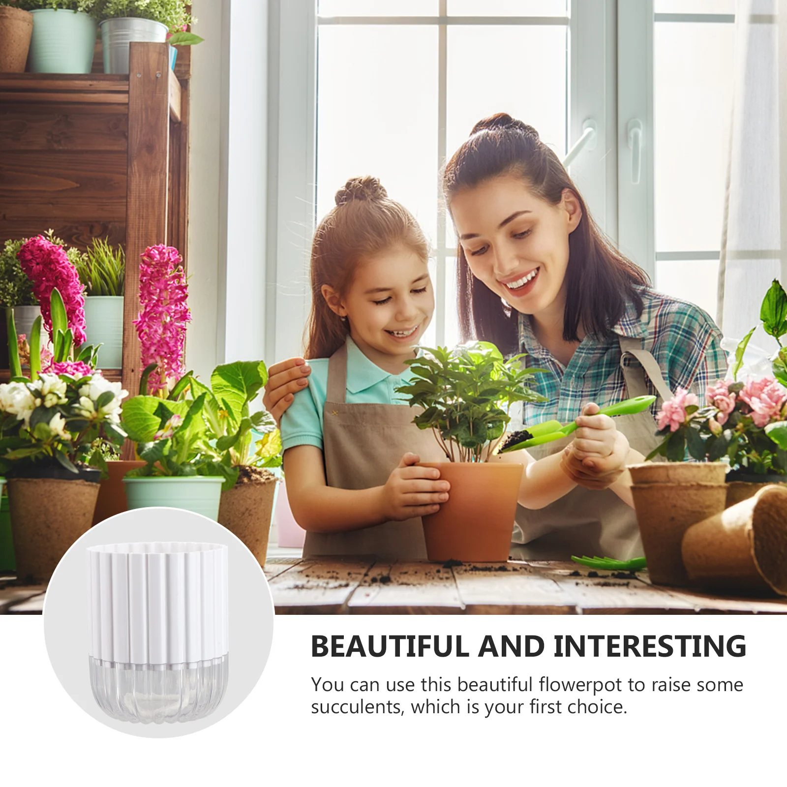 2Pcs Modern Hydroponic Resin Flowerpot Functional Decorative Plant Pot for Living Room Bedroom Garden Indoor Outdoor Use
2Pcs Modern Hydroponic Resin Flowerpot Functional Decorative Plant Pot for Living Room Bedroom Garden Indoor Outdoor Use