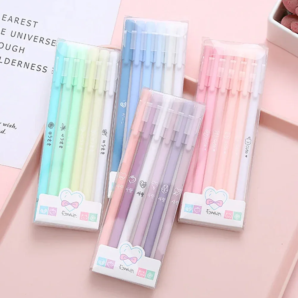 6 Piece/Box Cute Morandi Color Gel Pen Set 0.5mm Black Ink Creative Press Office Gift School Supplies Stationery Kawaii Pens
6 Piece/Box Cute Morandi Color Gel Pen Set 0.5mm Black Ink Creative Press Office Gift School Supplies Stationery Kawaii Pens