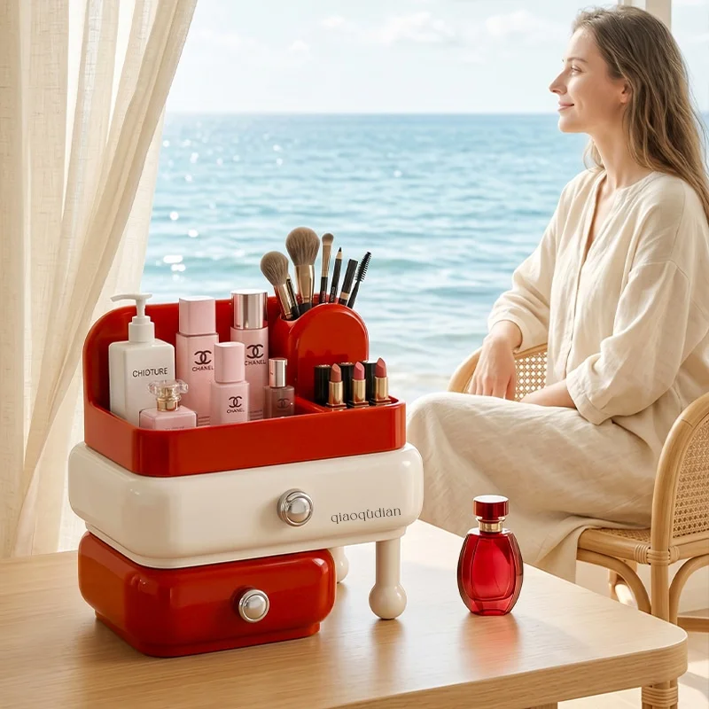Multi-layer Drawer-style Cosmetic Storage Box with High-legged Design - A Desktop Cosmetic, Skincare and Jewelry Organizing Box
Multi-layer Drawer-style Cosmetic Storage Box with High-legged Design - A Desktop Cosmetic, Skincare and Jewelry Organizing Box
