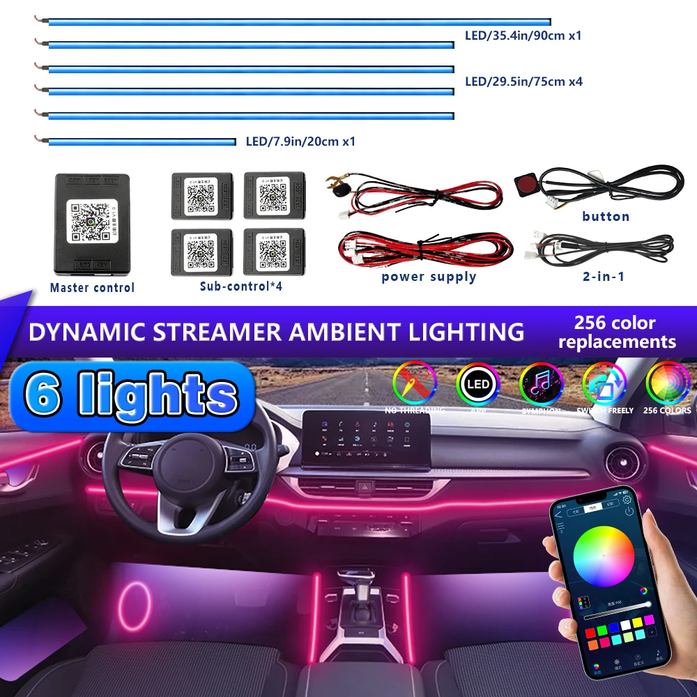 FILIPLI Police Style Car Ambient Light 64 RGB Bluetooth APP Sync Cyberpunk Acrylic LED Strip with Emergency Flash Mode
FILIPLI Police Style Car Ambient Light 64 RGB Bluetooth APP Sync Cyberpunk Acrylic LED Strip with Emergency Flash Mode