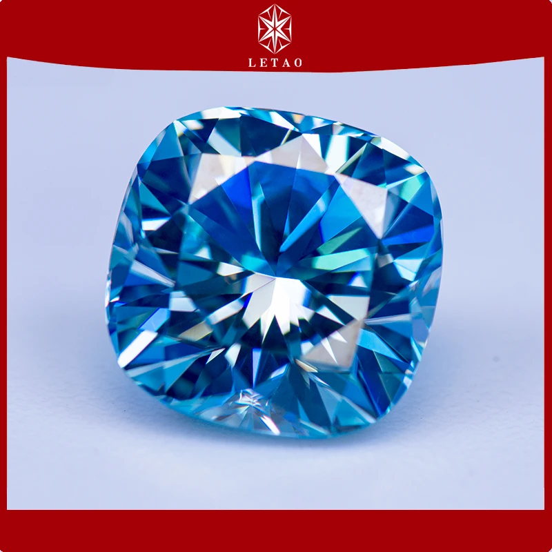 Moissanite Gemstone Aquamarine Color Cushion Cut Lab Grow Diamond for Charms Woman DIY Jewelry Making with GRA Certificate
Moissanite Gemstone Aquamarine Color Cushion Cut Lab Grow Diamond for Charms Woman DIY Jewelry Making with GRA Certificate