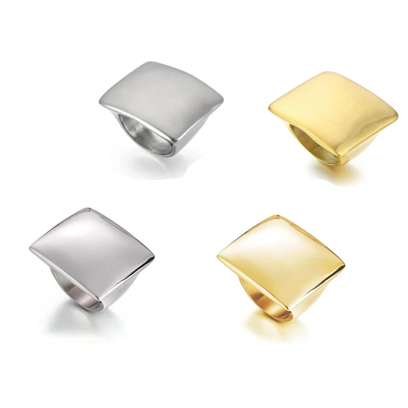 New Brushed Shiny Square Women Rings Stainless Steel Rings Choice For Women French Wedding Bands Heavy Anel Jewelry Wholesale
New Brushed Shiny Square Women Rings Stainless Steel Rings Choice For Women French Wedding Bands Heavy Anel Jewelry Wholesale