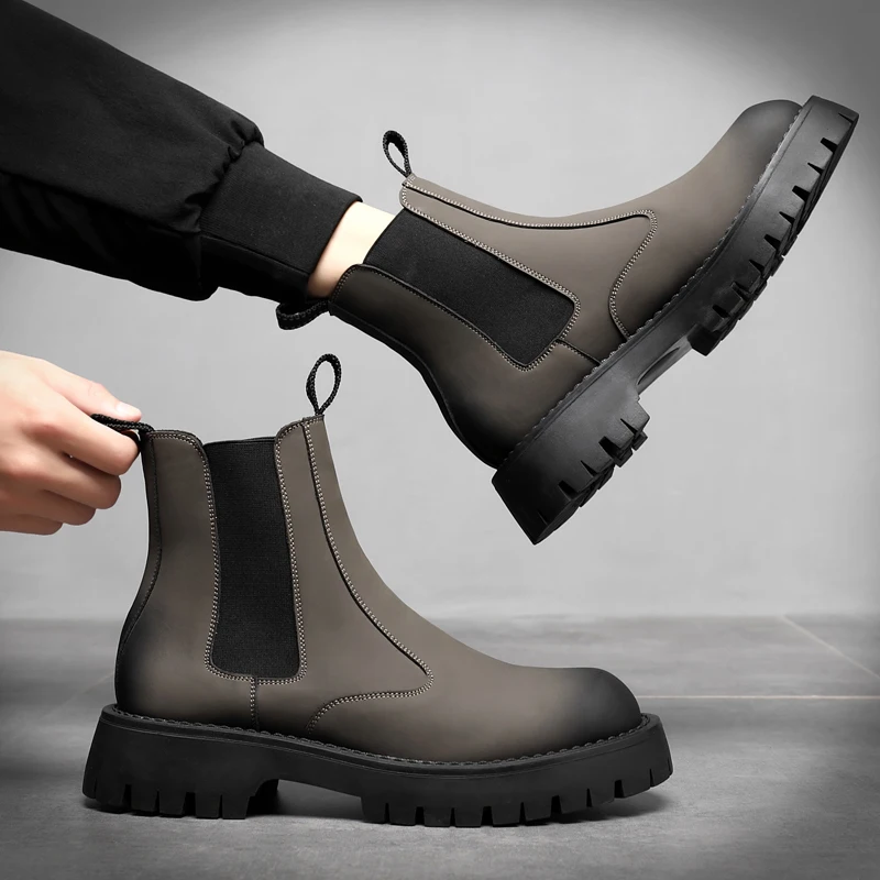 men's fashion chelsea boots grey original leather shoes cowboy autumn winter boot party banquet dress platform ankle botas mans
men's fashion chelsea boots grey original leather shoes cowboy autumn winter boot party banquet dress platform ankle botas mans