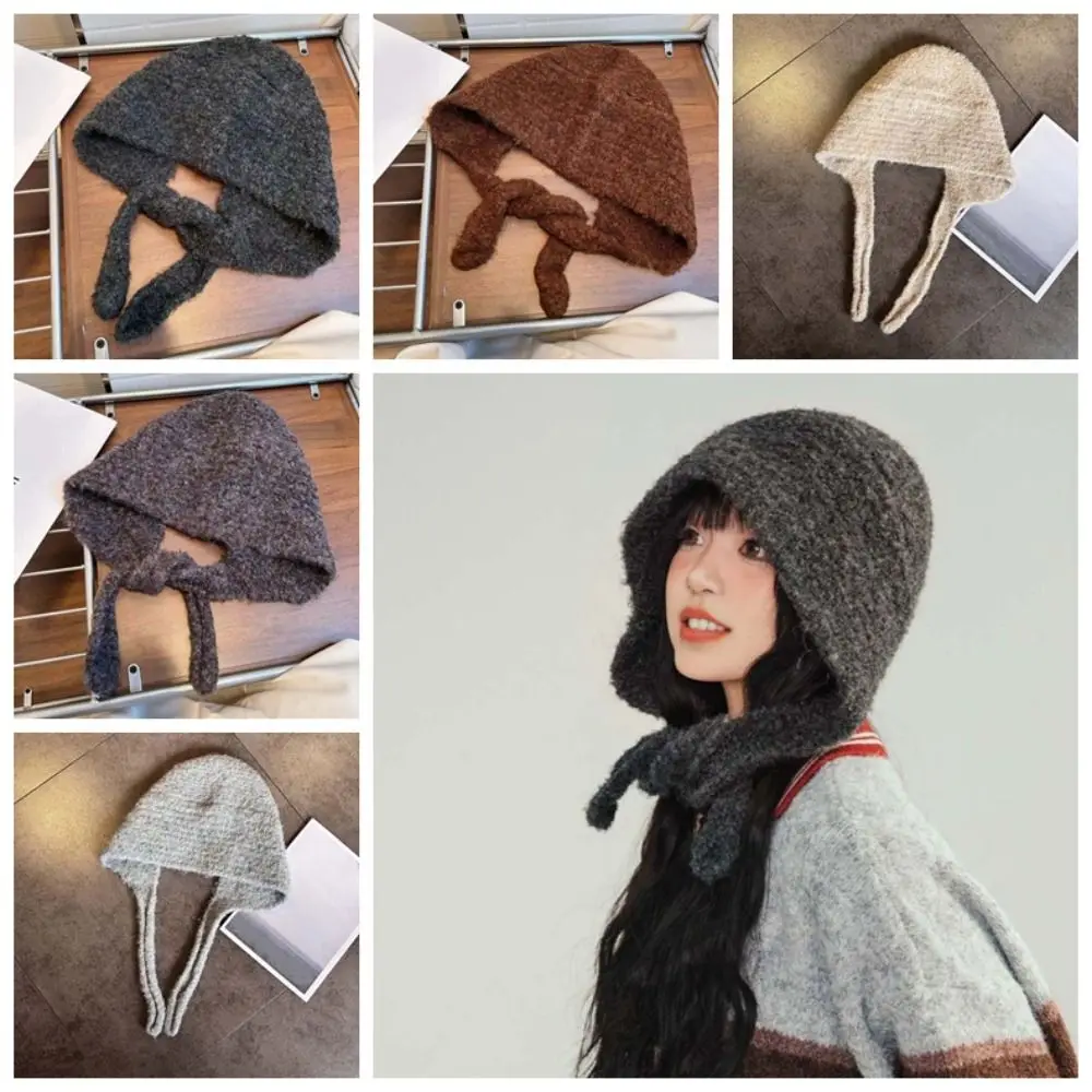 Acrylic Fibers Knitted Hooded Cap Soft Triangular Neck Collar Beanies Cap Thickened Ear Protection Winter Neckerchief Hat Autumn 
Acrylic Fibers Knitted Hooded Cap Soft Triangular Neck Collar Beanies Cap Thickened Ear Protection Winter Neckerchief Hat Autumn