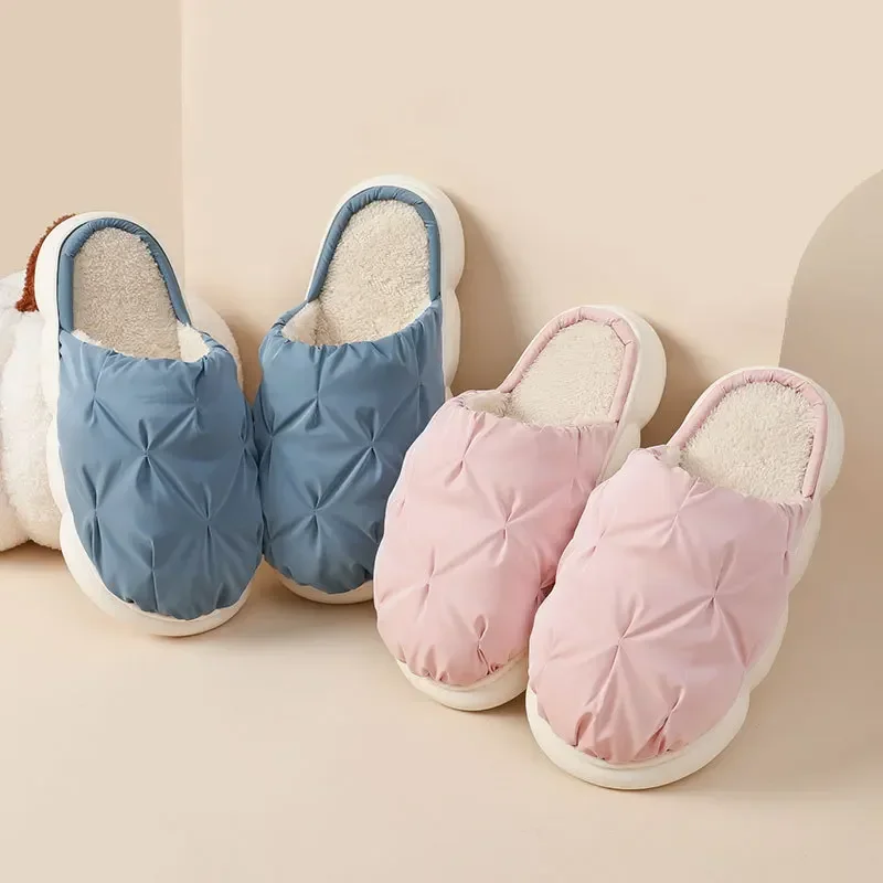 Fluffy House Slippers Women Fashion Thick Bottom Winter Warm Plush Waterproof Slippers Female Indoor Home Couple Slides 2024
Fluffy House Slippers Women Fashion Thick Bottom Winter Warm Plush Waterproof Slippers Female Indoor Home Couple Slides 2024