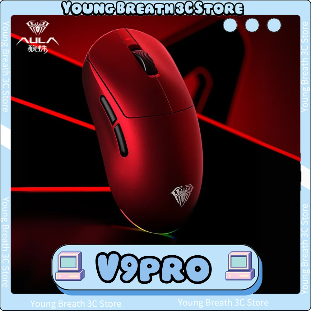 Мышь AULA V9/V9 + Paw3950, трехрежимная беспроводная мышь Paw3395, 8000 Гц, игровая мышь для киберспорта, легкая мышь, аксессуары для ПК для FPS Gamer
Мышь AULA V9/V9 + Paw3950, трехрежимная беспроводная мышь Paw3395, 8000 Гц, игровая мышь для киберспорта, легкая мышь, аксессуары для ПК для FPS Gamer
