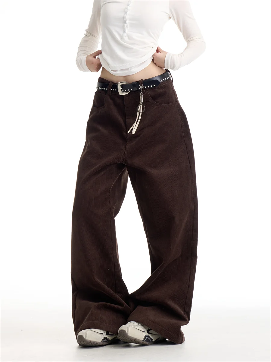 American Retro Corduroy Wide Leg Casual Pants Women Spicy Girl Design Fall Winter Loose Long Trousers Ladies Fashion
American Retro Corduroy Wide Leg Casual Pants Women Spicy Girl Design Fall Winter Loose Long Trousers Ladies Fashion