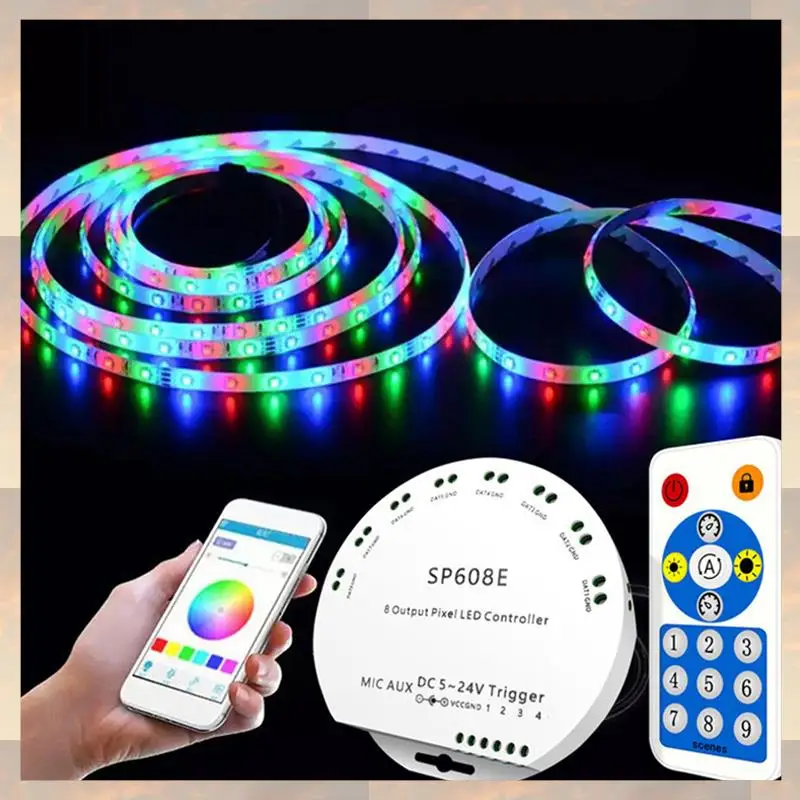 Flash Trend 3X SP608E DC5V-24V WS2812B Bluetooth APP Music Controller With Remote 8 CH SP602E 4 CH WS2811 WS2815 LED Light Strip
Flash Trend 3X SP608E DC5V-24V WS2812B Bluetooth APP Music Controller With Remote 8 CH SP602E 4 CH WS2811 WS2815 LED Light Strip