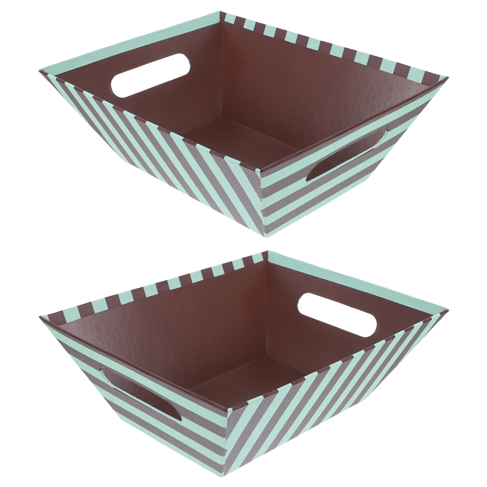 2pcs Cardboard Gift Striped Hard Paper Storage Baskets Snack Containers Bread Baskets Greaseproof Food Trays Stylish
2pcs Cardboard Gift Striped Hard Paper Storage Baskets Snack Containers Bread Baskets Greaseproof Food Trays Stylish