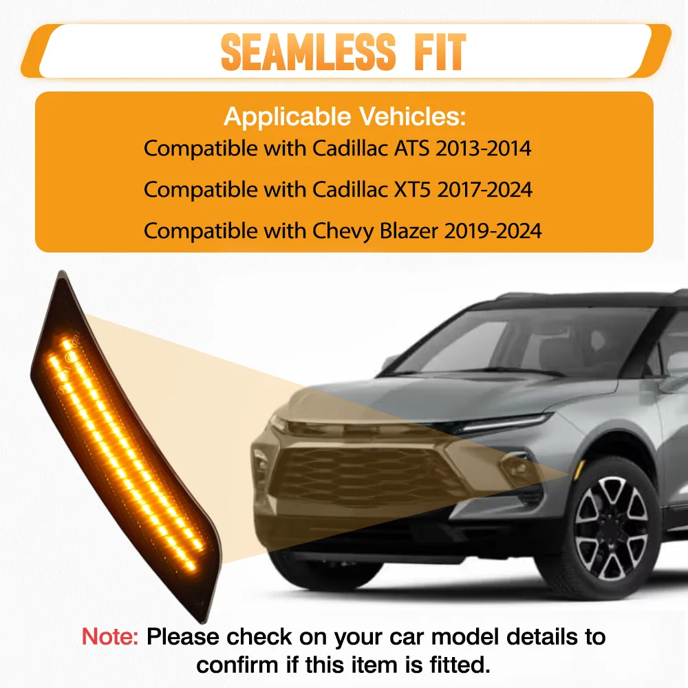 2pcs For Cadillac ATS 2013-2014 Cadillac XT5 2017-2024 Chevy Blazer 2019-2024 LED Front Side Marker Light 22941174 22941173
2pcs For Cadillac ATS 2013-2014 Cadillac XT5 2017-2024 Chevy Blazer 2019-2024 LED Front Side Marker Light 22941174 22941173