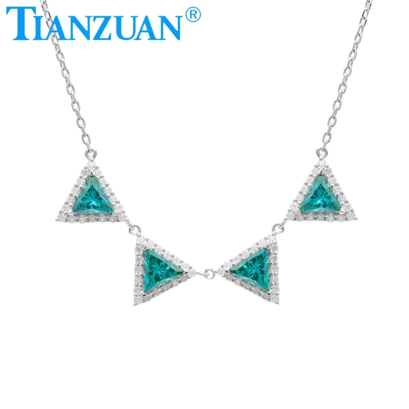 Hot Vintage Multilayer Triangular Pendant Paraiba Zircon Necklace Luxurious 925 Silver For Women Party Gift Wedding Fine Jewelry
Hot Vintage Multilayer Triangular Pendant Paraiba Zircon Necklace Luxurious 925 Silver For Women Party Gift Wedding Fine Jewelry