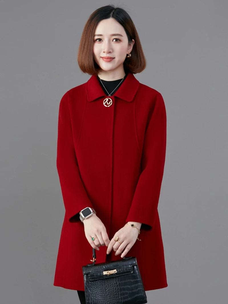 Elegant Double-Sided Woolen Coat for Women Middle-Aged And Elderly Wedding Banquet Matron of Cashmere Coat Thick Winter...
Elegant Double-Sided Woolen Coat for Women Middle-Aged And Elderly Wedding Banquet Matron of Cashmere Coat Thick Winter...