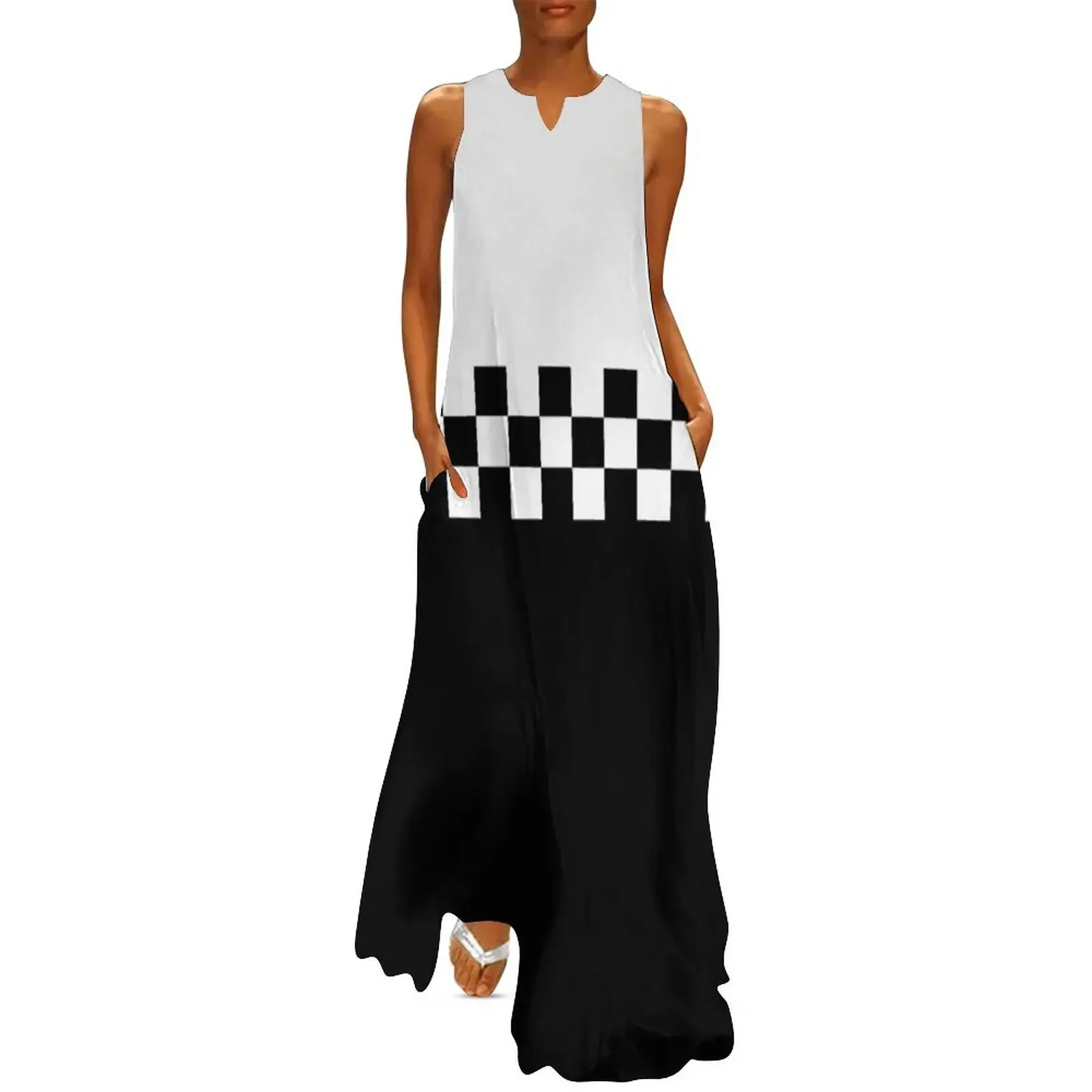 Two Tone Mod Ska 60s Retro Black & White Long Dress Summer women's clothing women dresses Dress
Two Tone Mod Ska 60s Retro Black & White Long Dress Summer women's clothing women dresses Dress
