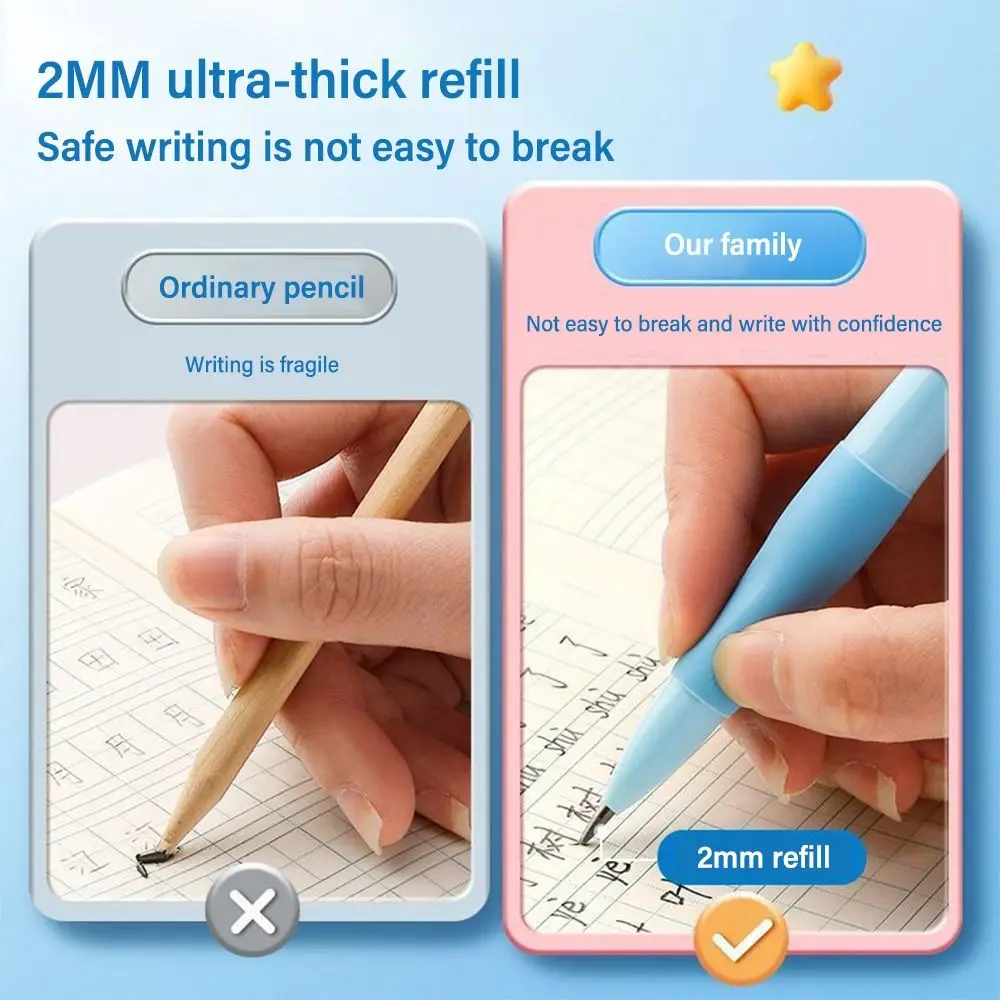 Pen Holding Posture Correction Automatic Pencil 0.5/0.7/0.9/2.0mm Comes With Sharpener Mechanical Pencil 2B Lead
Pen Holding Posture Correction Automatic Pencil 0.5/0.7/0.9/2.0mm Comes With Sharpener Mechanical Pencil 2B Lead