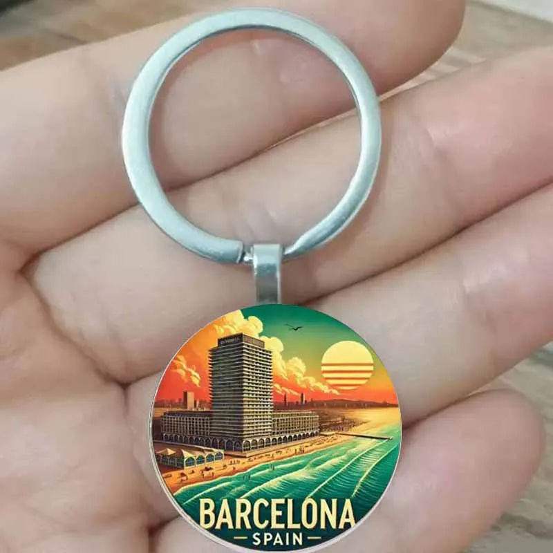 Barcelona Spain Keychain - Retro Travel Souvenir with "Barcelona Spain" Text, Suitable for Traveler's Birthday/Anniversary Gift
Barcelona Spain Keychain - Retro Travel Souvenir with "Barcelona Spain" Text, Suitable for Traveler's Birthday/Anniversary Gift