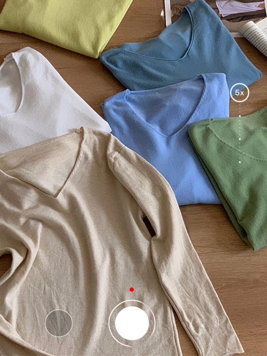 Comfortable Casual Wool Blend V-Ne T-irt Elastic Cuffed Sve Basic Layering Top for Commuting Soft Furry Texture
Comfortable Casual Wool Blend V-Ne T-irt Elastic Cuffed Sve Basic Layering Top for Commuting Soft Furry Texture