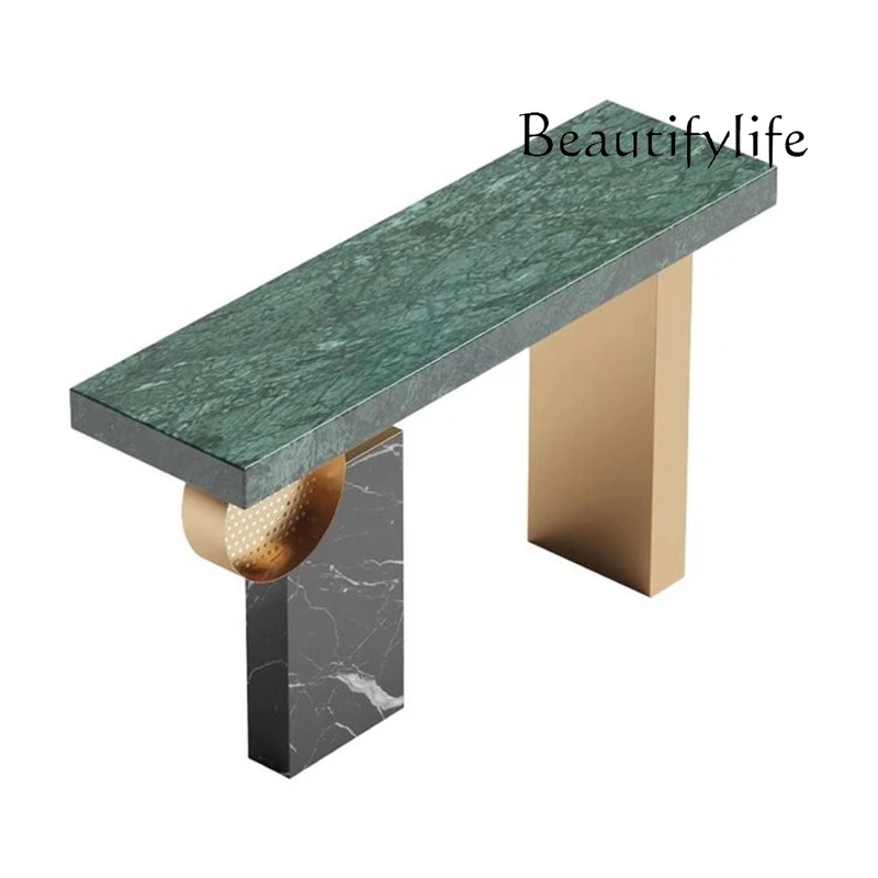 Designer hotel marble entrance table light luxury Italian metal storage table foyer entrance table
Designer hotel marble entrance table light luxury Italian metal storage table foyer entrance table