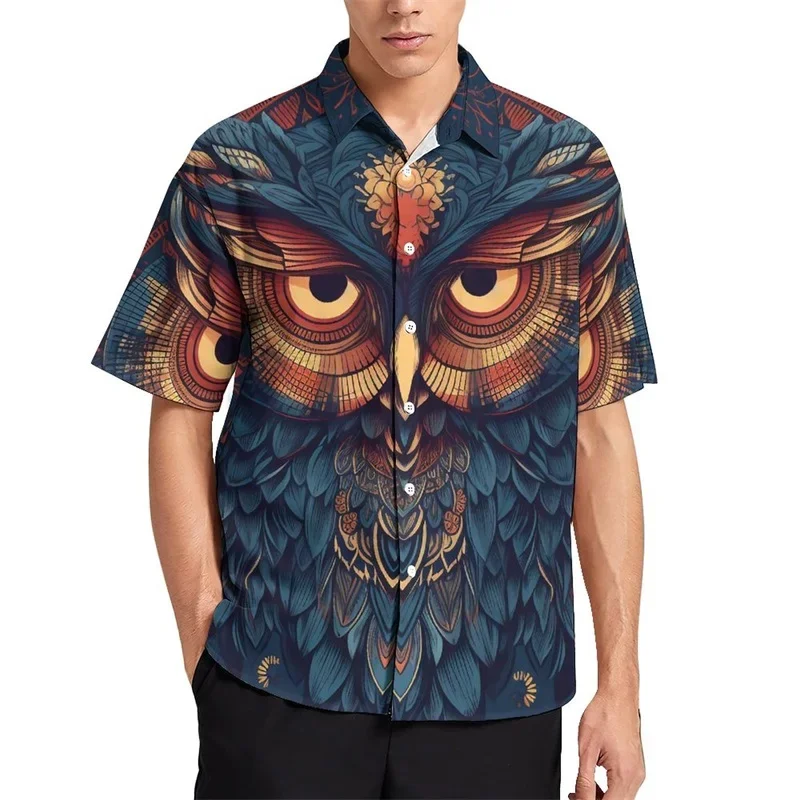 Short manga shirt with strange owl print for men, short -sleeved, informal, newspaper, large size, vera 2025
Short manga shirt with strange owl print for men, short -sleeved, informal, newspaper, large size, vera 2025